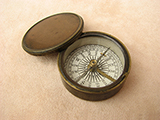 Francis Barker brass cased pocket compass circa 1880
